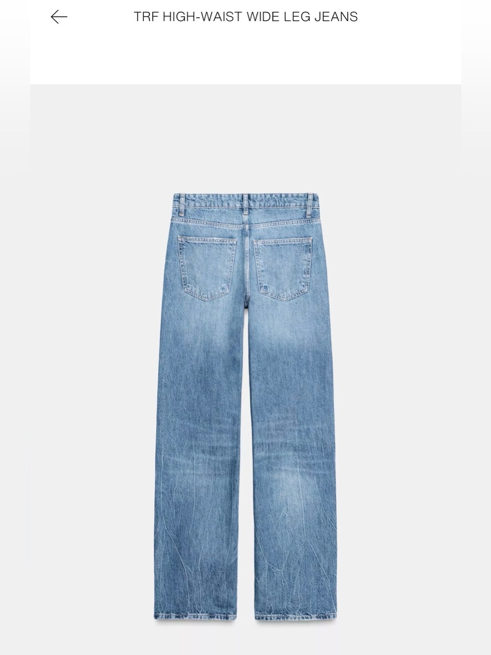 Zara TRF High-Rise Wide Leg Jeans